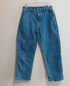 ユニクロ　デニムワークパンツ　M ブルー ストレッチデニムパンツ