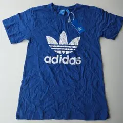 adidas 青 ロゴ Tシャツ 未使用タグ付き アディダス Mサイズ