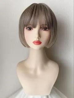 新品　フルウィッグ　ボブ　ぱっつん　グラデーション　耐熱　ウィッグ