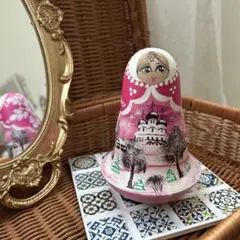 クレムリンロシア木製起き上がりこぼしの木製マトリョーシカ　珍しい！