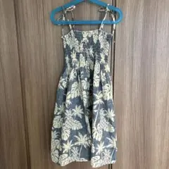 ハワイ購入　アロハワンピース　パイナップル柄