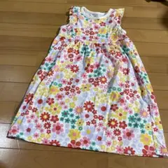 花柄フリルノースリーブワンピース　120