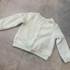 ホワイト クルーネック トレーナー