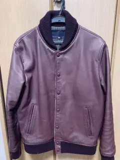トゥモローランド「革ブルゾン」エンジ色