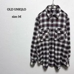 美品 オールドユニクロ 90s 00s ネルシャツ ダブルポケット チェック