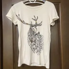 AIGLE 鹿イラスト 半袖Tシャツ Fサイズ