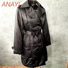 ANAYI アナイ ブラック トレンチダウンジャケット トレンチコート