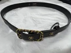 シャネル チェーンベルト ココマーク レザー レディース
