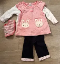 ミキハウス　70-80cm ウサギ　4点セット