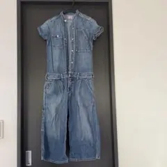 お値下げ【美品】デニムandダンガリー半袖オーバーオール
