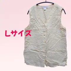 JOSEPHINE CHAUS L イエロー ノースリーブシャツ
