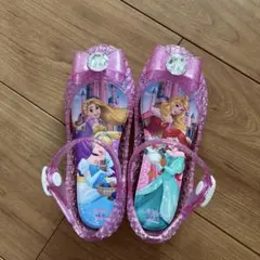 ディズニープリンセス サンダル 18.0cm ピンク 光る