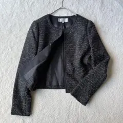 J-ing ノーカラー ジャケット フォーマル ビジネス L ブラック 未使用級