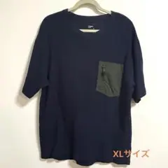 FIELDMAN by EDWIN ネイビー ワッフルTシャツ　メンズ　XL
