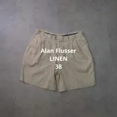 90s Alan Flusser ツータックショーツ リネン 38