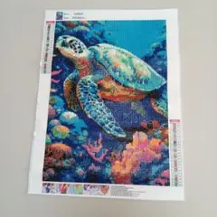 海亀のダイヤモンドペインティングキット 30x40cm　完成品