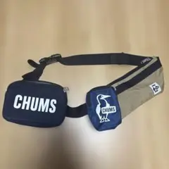 CHUMS ボディバッグ・ウエストポーチ ネイビー・ベージュ