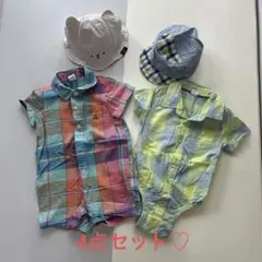 baby GAPロンパース＆帽子の2コーデ　4点セット
