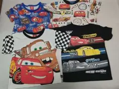 100cm カーズ Tシャツ 4枚セットと赤色レギンス