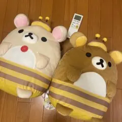 激可愛BIGリラックマ 蜂の巣デザイン クッション ぬいぐるみ2個セット