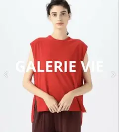 【美品】　GALERIE VIE クレープコットン ノースリーブプルオーバー