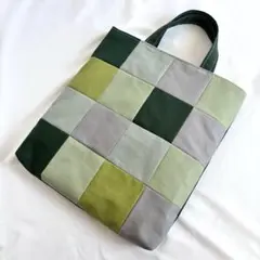 No.321 訳あり＊何かと便利なパッチワークトートバッグ＊ハンドメイド