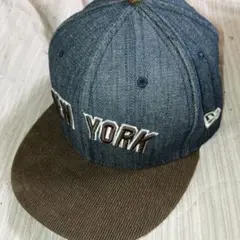 NEW YORK 9FIFTY キャップ デニム/ブラウン