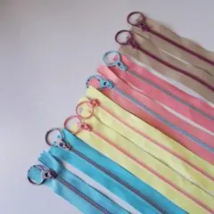 Aカラフルファスナー8本セット 約20cm