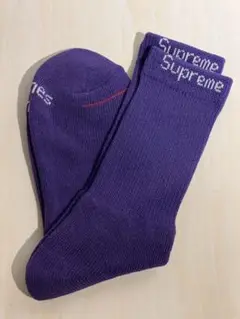 Purple Supreme Hanes Crew Socks 1足分 靴下