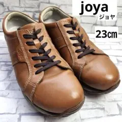 【良品】Joya ジョヤ　レザースニーカー（24）サイドジップ　コンフォート　赤 良品】Joya ジョヤ レザースニーカー（24）サイドジップ