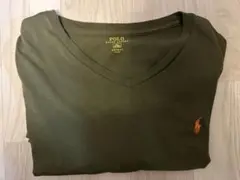 Polo Ralph Lauren Vネック半袖Tシャツ オリーブグリーン