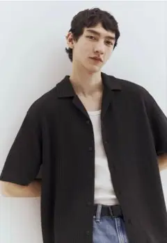 h&m ルーズフィット 半袖シャツ