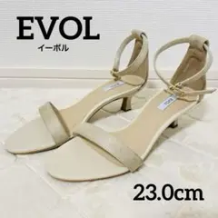 美品❣️EVOLイーボル ローヒール ストラップサンダル　23.0cm