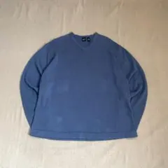 【月末セール】　80's OLD GAP ニット　ギャップ　スリット　水色　青
