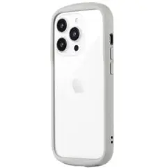 iPhone 14 Pro スマホ ケース ハイブリッドケース ライトグレー