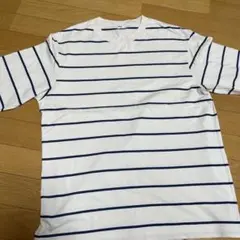 ストライプデザイン長袖シャツ