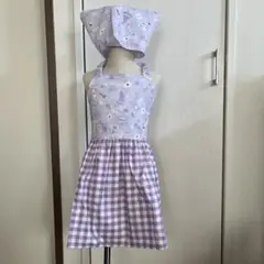 子供エプロン　三角巾セット　ハンドメイド
