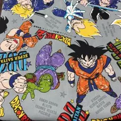 [休日限定価格]ドラゴンボールZ 生地　グレー