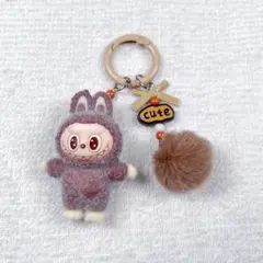 ラブブ マスコット ぬいぐるみ キーホルダー ブラウン