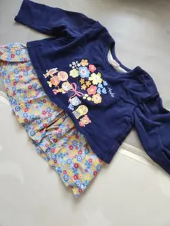 アンパンマンキッズコレクション 小花柄長袖バックシャンチュニック 90サイズ