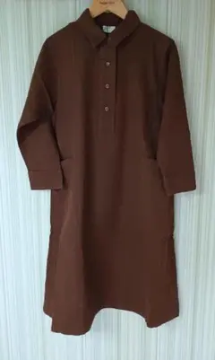 MERLOT IKYU メルロー シャツワンピース フラットカラー 秋冬