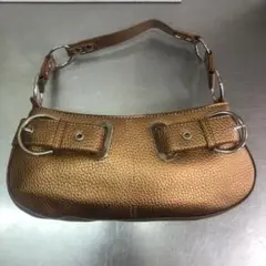ブロンズ ハンドバッグ レザー風