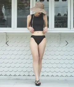 値下げ☆オーシャンパシフィック　水陸両用インナー　ブラトップ　ショーツ　ブラック