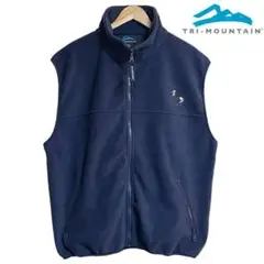 TRI MOUNTAIN トライマウンテン フリース ベスト ネイビー L 古着