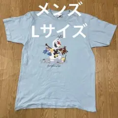 ディズニー　アナ雪　オラフ　Tシャツ メンズLサイズ