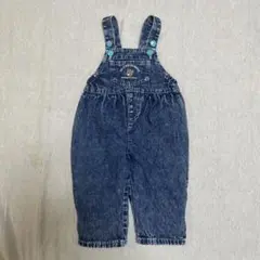 美品　フタフタ　80cm デニムサロペット　オーバーオール　レトロ　スイマー