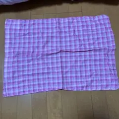 枕カバー　ピンクチェック
