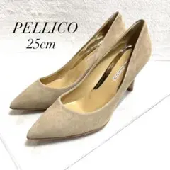 ✨ほぼ新品✨ PELLICO 25cm スエード ポインテッドトゥ アイボリー