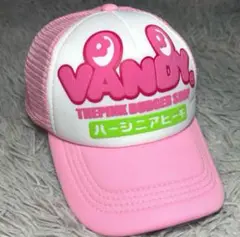 VANDY ピンク メッシュキャップ バーガーショップ Y2K sk8 パンク