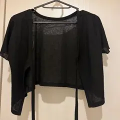 黒 半袖カーディガン